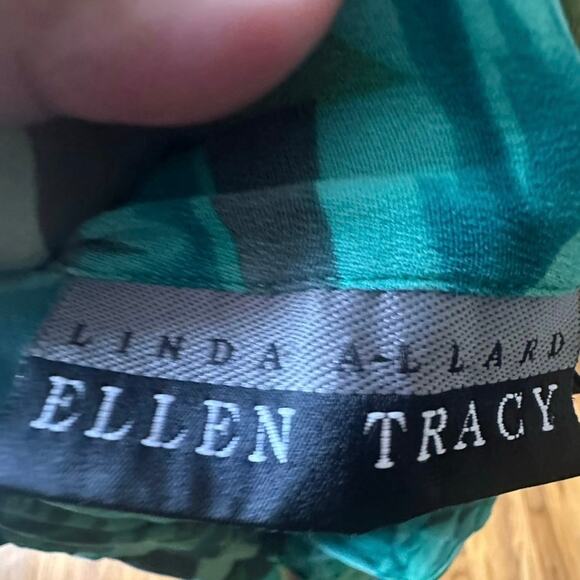 Linda Allard Ellen Tracy Tropical Print Button Down Shirt Toucan & Green Leaves - Picture 7 of 8